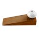 2 Pieces White Crackle Ceramic Wooden Door Stopper